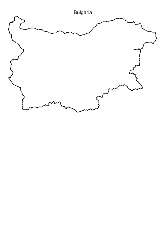 Bulgaria Map Template printable pdf download