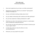 Office Manager Interview Questions