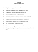 Secretary - Interview Questions