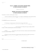 Order And Notice For Hearing On Disclosure Statement