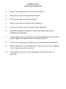 Hr Interview Questions