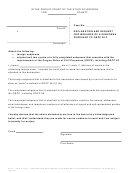 Declaration And Request For Issuance Of A Subpoena Pursuant To Orcp 38 C