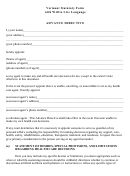 Vermont Statutory Form With Will To Live Language