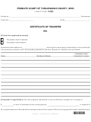 Certificate Of Transfer