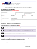 Driving Certification Maryland Motor Vehicle Administration Form (color)