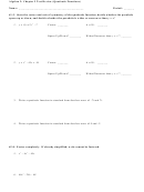 Quadratic Functions Worksheet