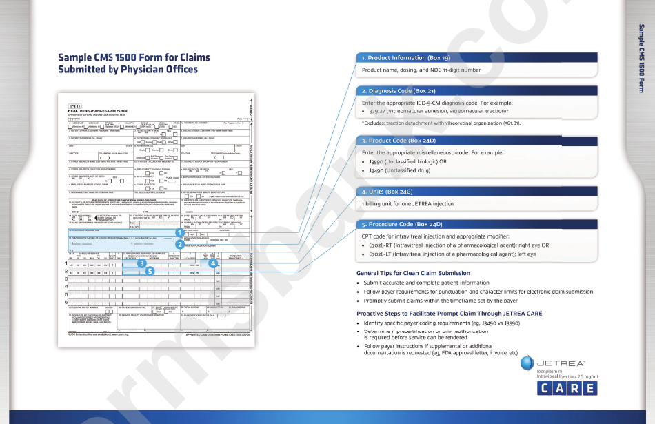 Sample Cms1500 Form For Claims Submitted By Physician Offices