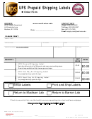 Ups Prepaid Shipping Labels - Order Form
