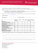 Sample Student Staff Employment Reference Form