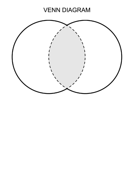 Venn Diagram Template - Grayscale Printable pdf