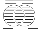 Venn Diagram Worksheet - Black And White, Lined