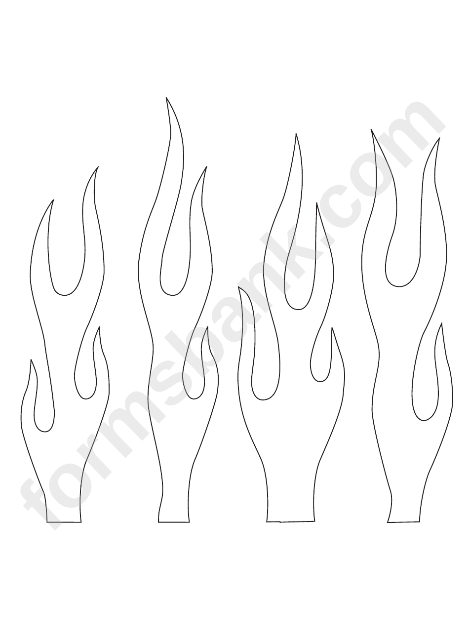 Small Flame Outline Templates Printable Pdf Download