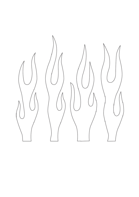 Small Flame Outline Templates printable pdf download