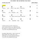 Jimmie Davis - You Won't Be Satisfied That Way Chord Chart