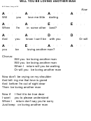 Will You Be Loving Another Man - 4/4 Time, Key Of A Chord Chart