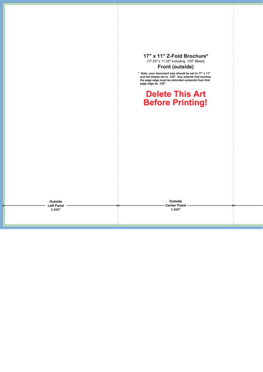 17 X 11 Z-Fold Brochure Template Printable pdf