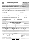 Arizona Department Of Revenue - Transaction Privilege Tax Application (short Form)