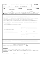 Form C-25 - Application And Affidavit For Entry Of Default