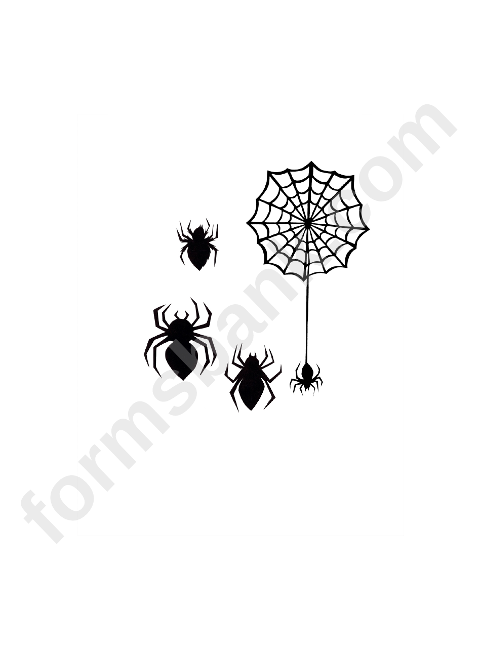 Spider With Web Template