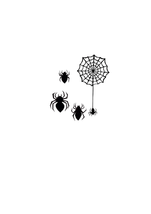 Spider With Web Template Printable pdf