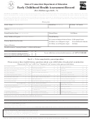 Early Childhood Health Assessment Record - State Of Connecticut Department Of Education
