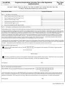 Va-8879c - Virginia Corporation Income Tax E-file Signature Authorization