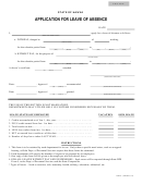 Application For Leave Of Absence