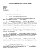Affidavit For Deed In Lieu Of Foreclosure