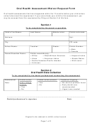 Oral Health Assessment/waiver Request Form