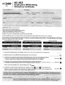 Form Nc-4ez - Employees Withholding Allowance Certificate
