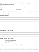 Privacy Act Release Form