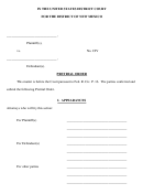 Pretrial Order - United States District Court For The District Of New Mexico