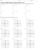 Slope-intercept Form Math Worksheet