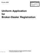 Form Bd Uniform Application For Broker-dealer Registration