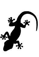 Gecko Black Lizard Template