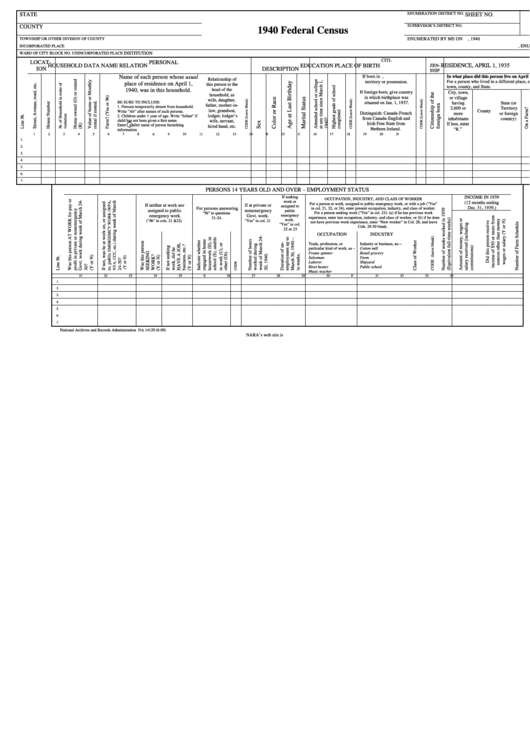 1940 Federal Census