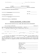 Notice Of Hearing - Publication