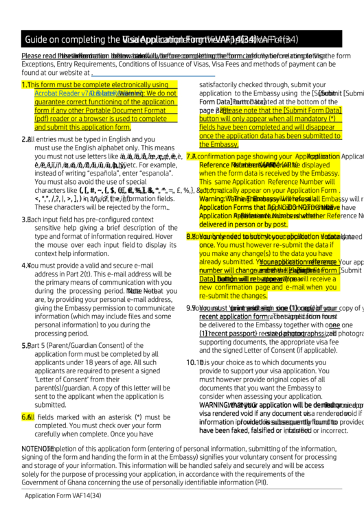 Fillable Application For Ghanaian Visa Printable Pdf Download
