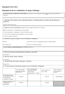 Standard Form Tr-1 - Standard Form For Notification Of Major Holdings