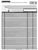 Form Ow-4 - Request For Oklahoma Income Tax Forms