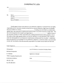 Chiropractic Lien Form (Sample) Printable pdf