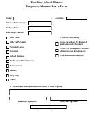 Employee Absence Leave Form