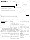 Fillable Form Mw506nrs - Maryland Return Of Income Tax Withholding - 2015 Printable pdf