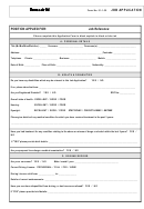Blank Job Application Form
