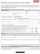 Form 2368 - Homeowner's Principal Residence Exemption Affidavit - 2007
