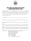 New York State Unified Court System Questionnaire Disposal Form