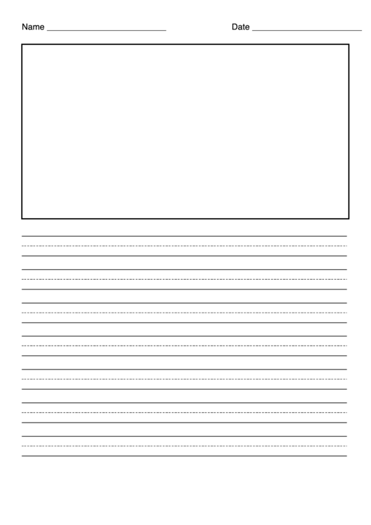 French Handwriting Paper With Picture Space