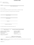 Form Cr2e005 - Cover Letter Template - Registration Section Division Of Corporations - 2011