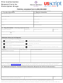 Prior Authorization Request Form For Prescription Drugs - Us Script