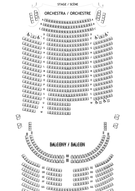Imperial Theatre Seating Chart Printable pdf